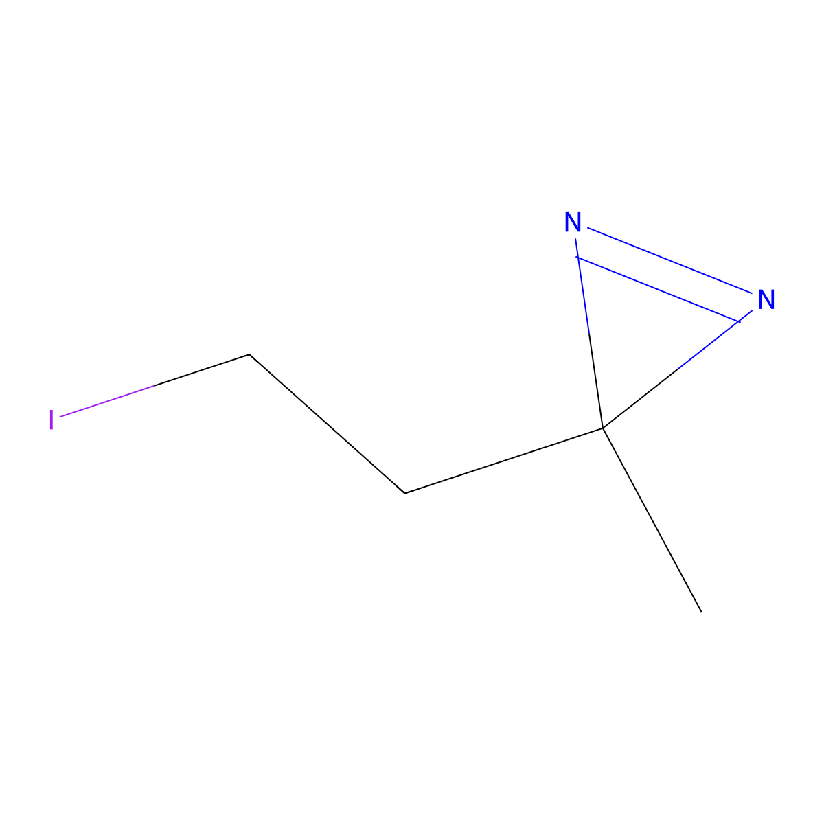 3-(2-iodoethyl)-3-methyl-3H-diazirine molecular structure, CAS 1002754-71-3