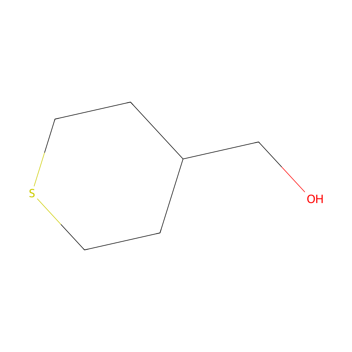 4-(Hydroxymethyl)tetrahydro-2H-thiopyran molecular structure, CAS 100277-27-8