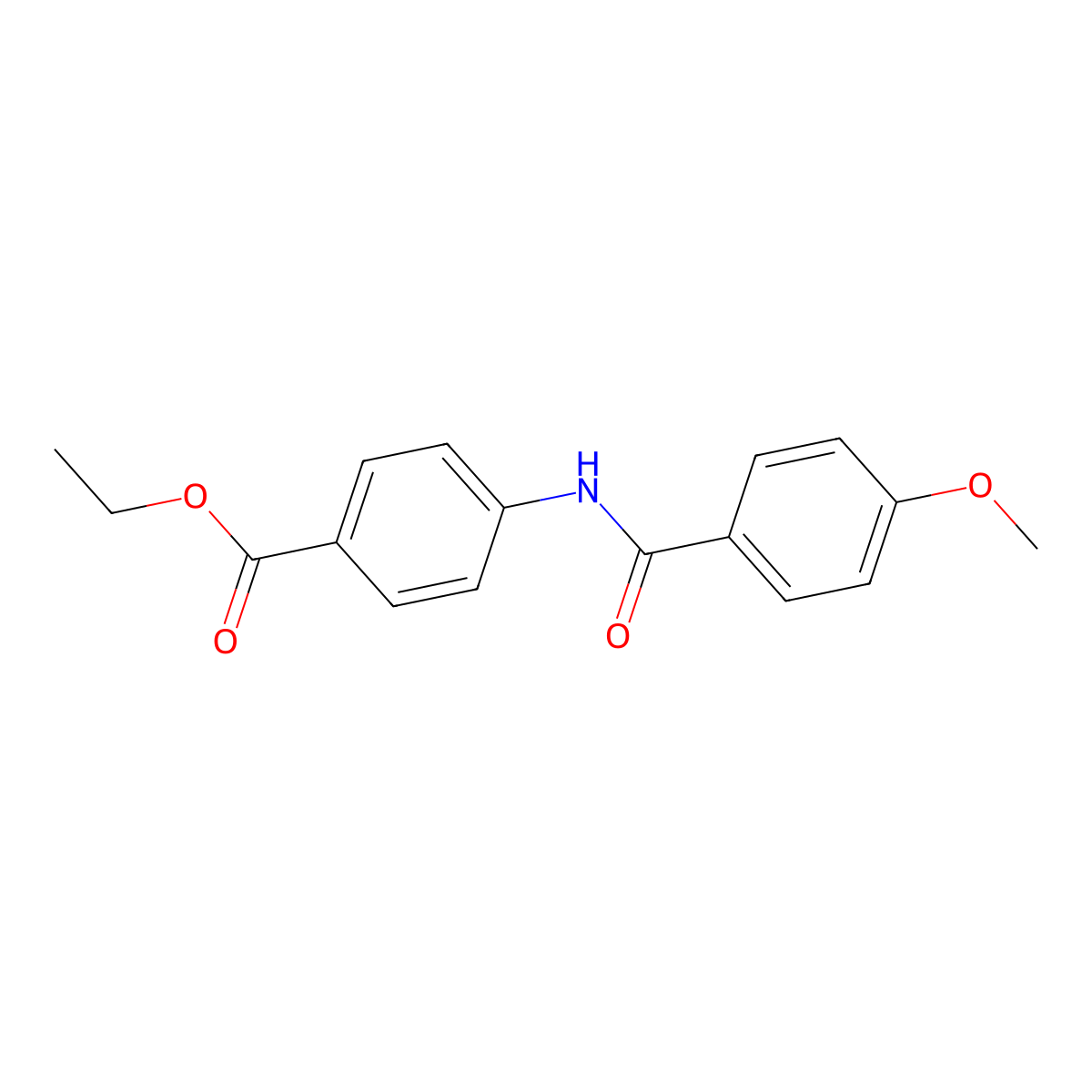 Ethyl 4-[(4-methoxybenzoyl)amino]benzoate molecular structure, CAS 100278-51-1