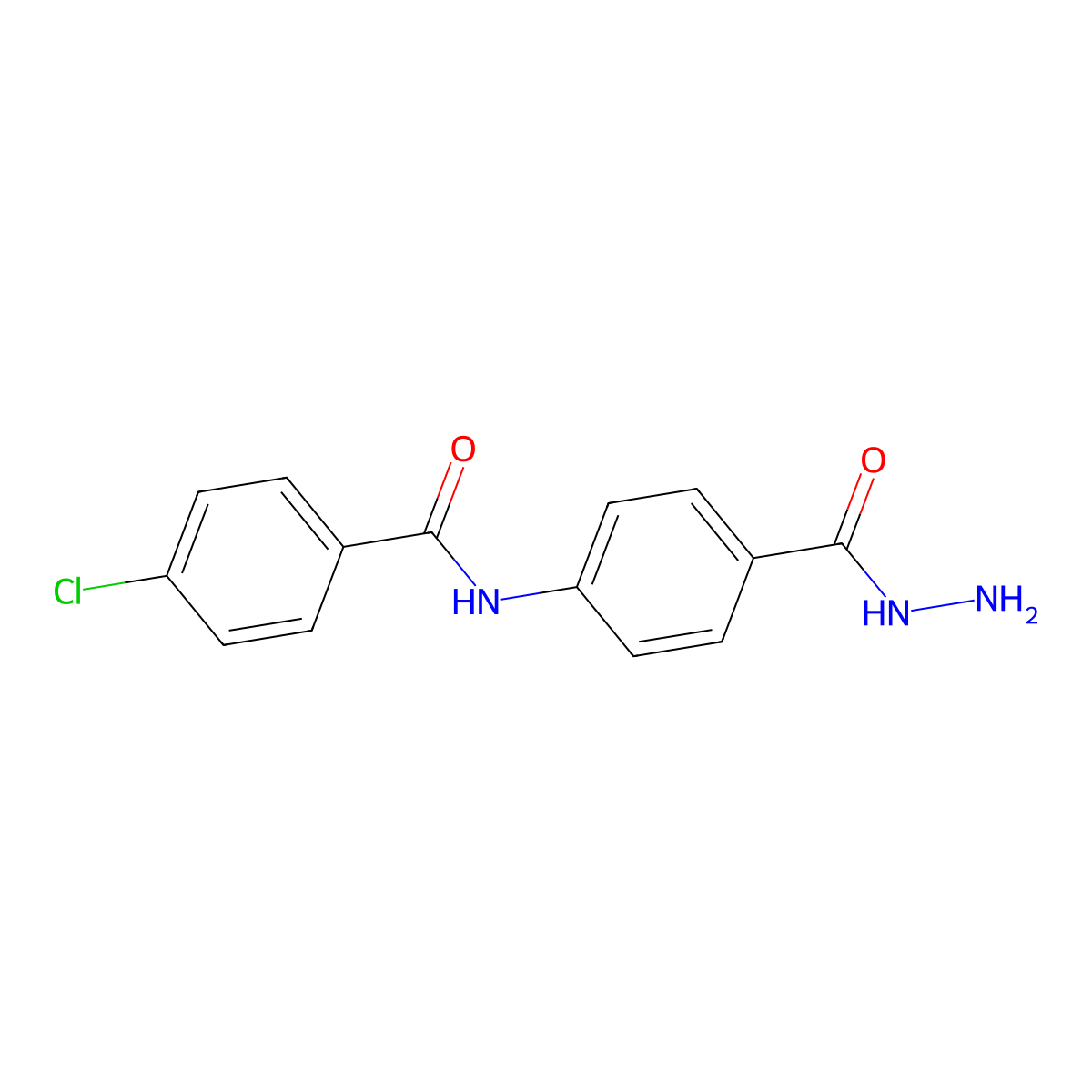 4-chloro-N-[4-(hydrazinecarbonyl)phenyl]benzamide molecular structure, CAS 100278-52-2