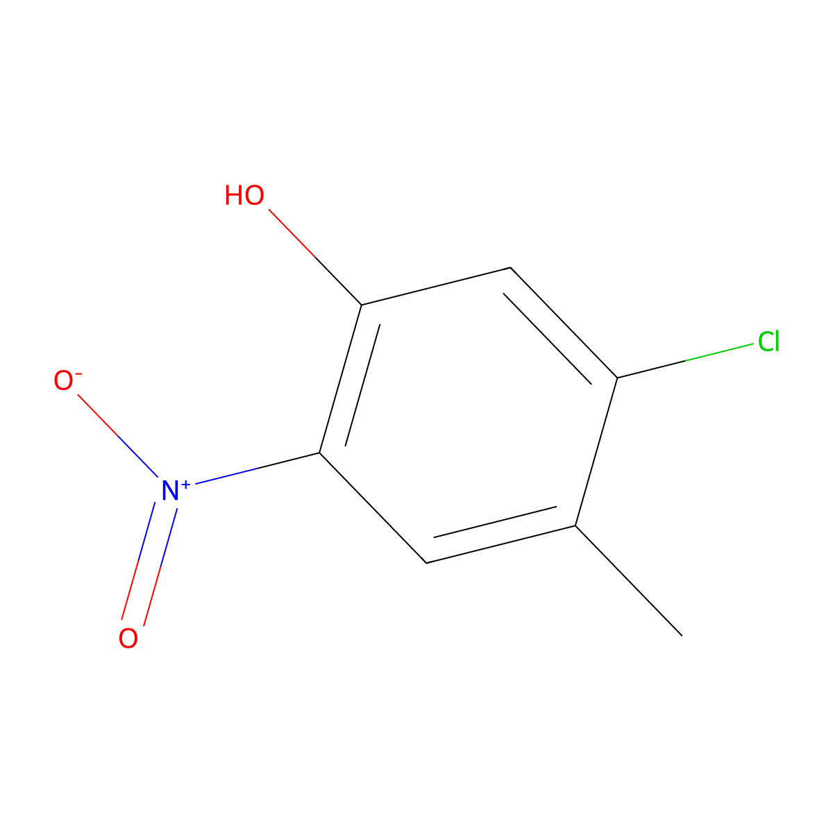 5-Chloro-4-methyl-2-nitrophenol molecular structure, CAS 100278-74-8