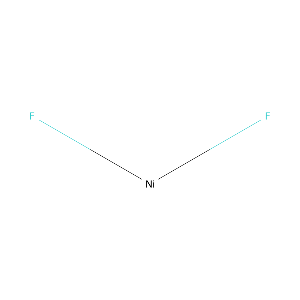 Nickel difluoride molecular structure, CAS 10028-18-9