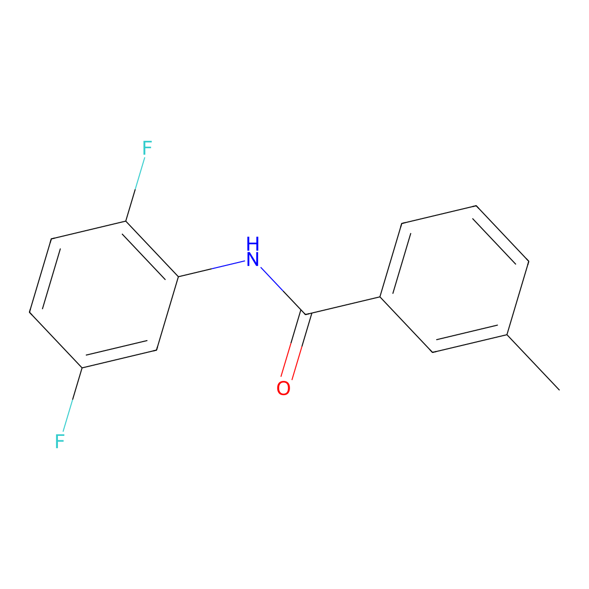 N-(2,5-difluorophenyl)-3-methylbenzamide molecular structure, CAS 1002813-62-8
