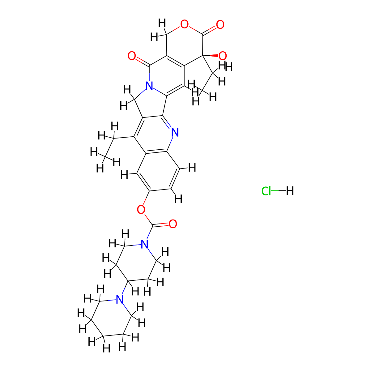 Irinotecan Hydrochloride molecular structure, CAS 100286-90-6