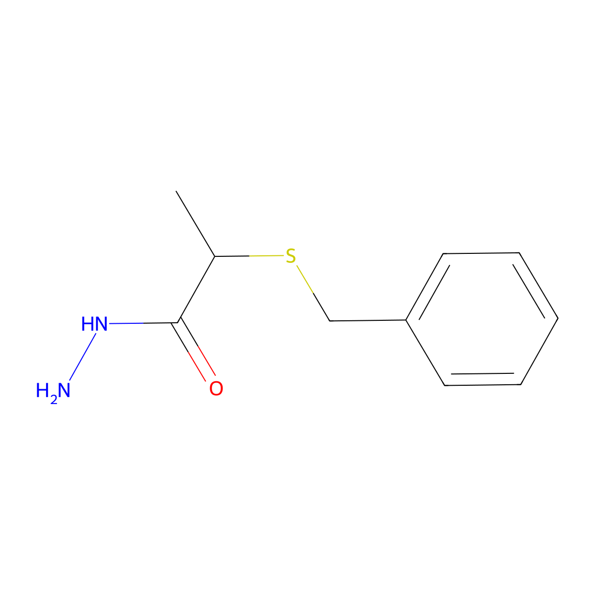 2-(Benzylthio)propanohydrazide molecular structure, CAS 1002865-38-4