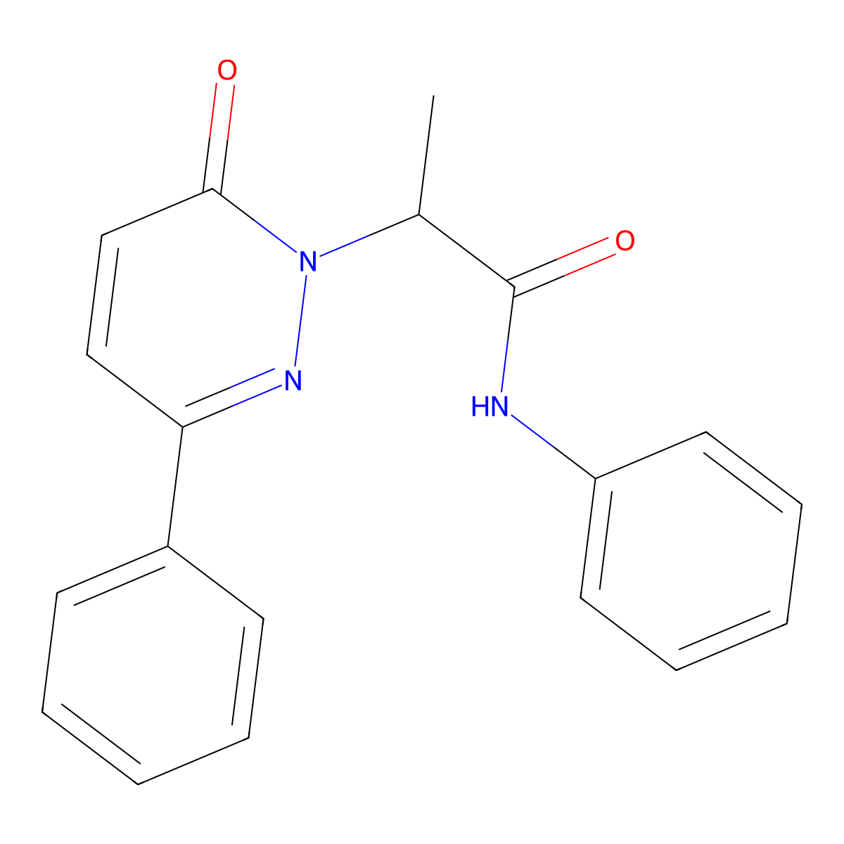 2-(6-oxo-3-phenylpyridazin-1(6H)-yl)-N-phenylpropanamide molecular structure, CAS 1002868-08-7