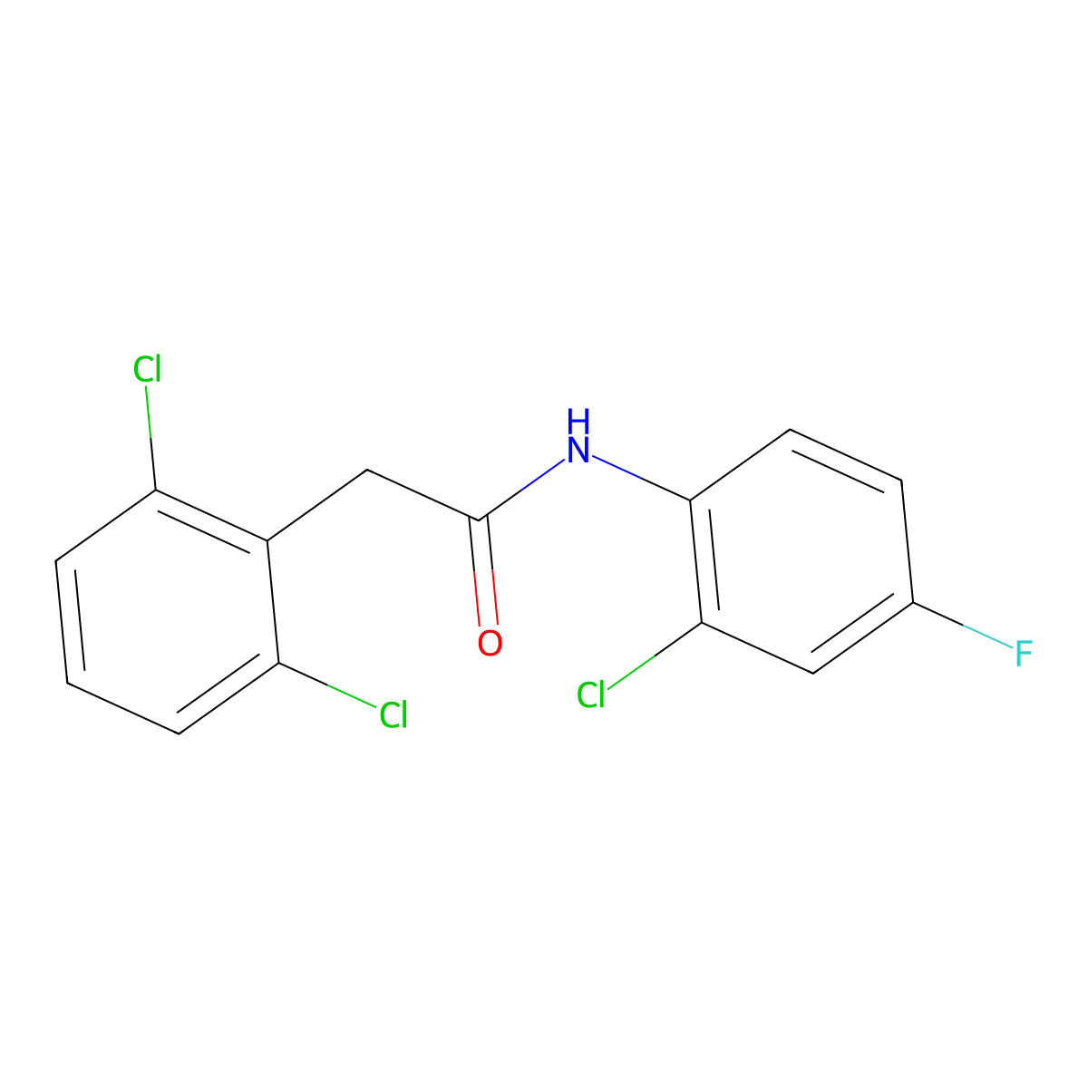 2,6-Dichloro-N-(2-chloro-4-fluorophenyl)benzeneacetamide molecular structure, CAS 1002879-38-0