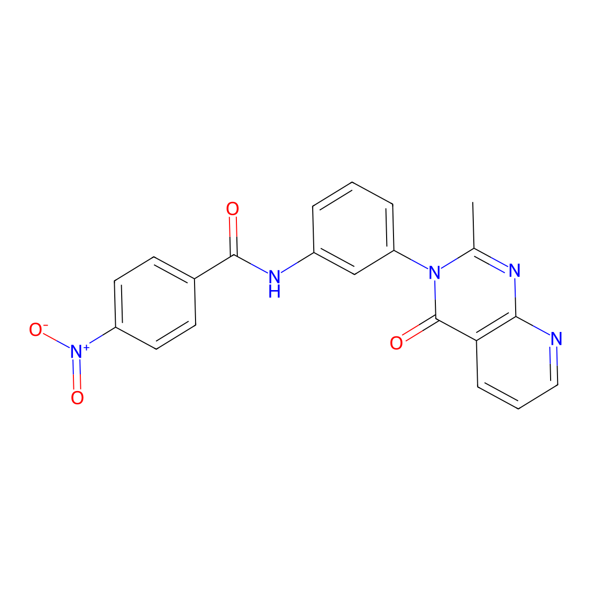 N-(3-(2-methyl-4-oxopyrido[2,3-d]pyrimidin-3(4H)-yl)phenyl)-4-nitrobenzamide molecular structure, CAS 1002889-36-2
