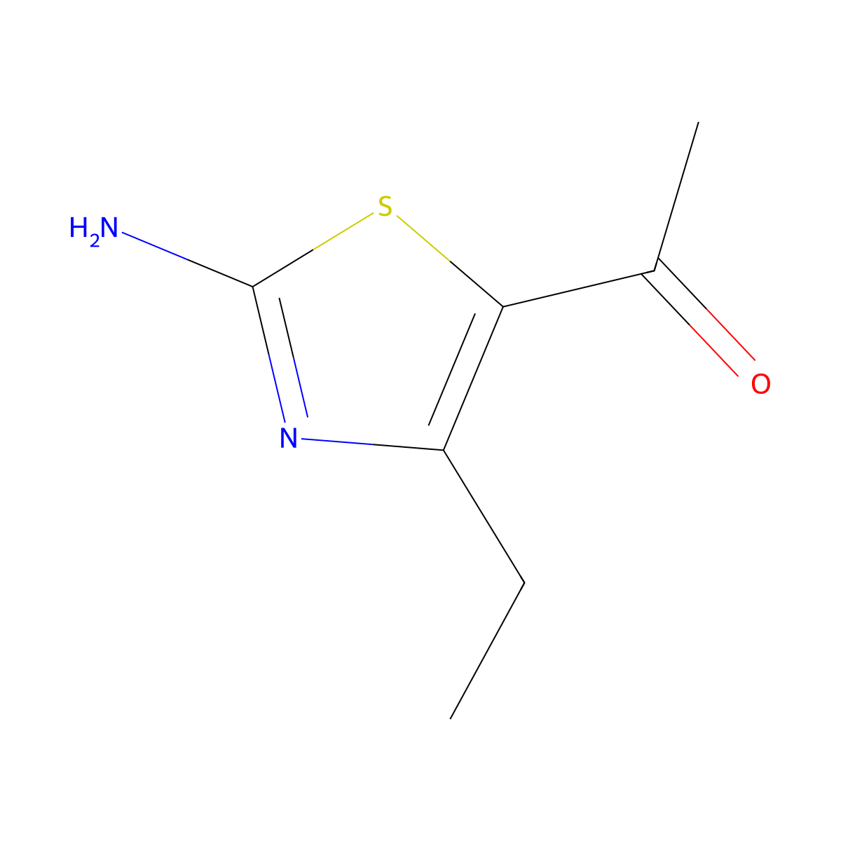 1-(2-Amino-4-ethylthiazol-5-yl)ethanone molecular structure, CAS 100289-16-5