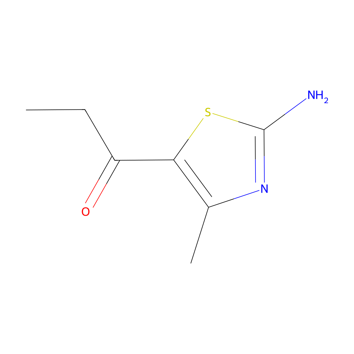 1-(2-Amino-4-methyl-1,3-thiazol-5-yl)propan-1-one molecular structure, CAS 100289-17-6
