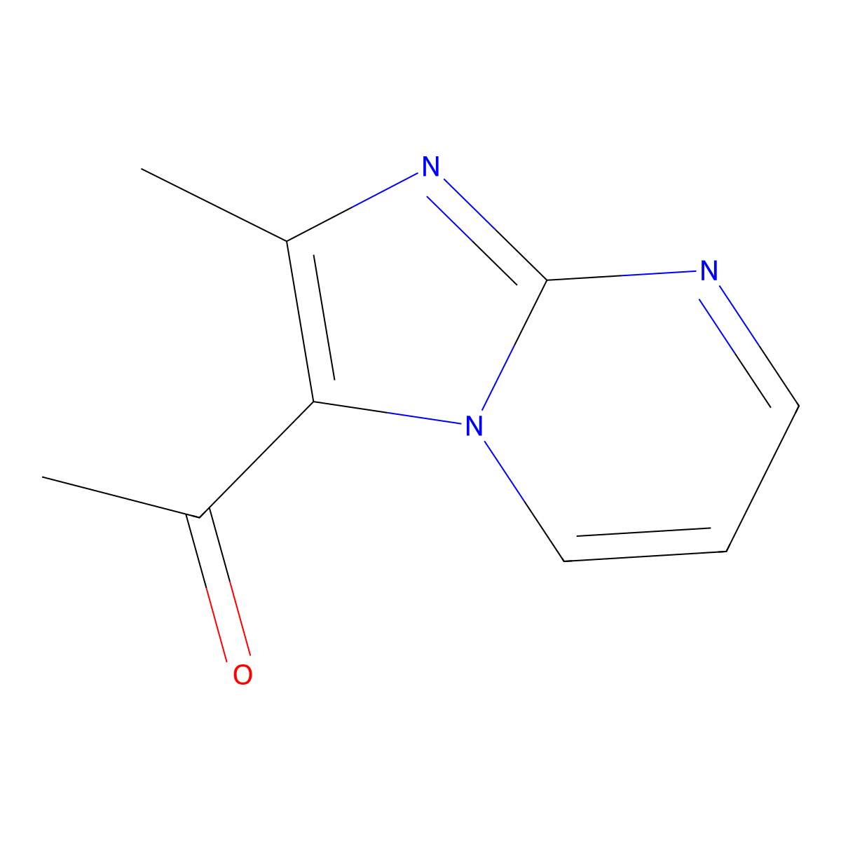 1-(2-Methylimidazo(1,2-a)pyrimidin-3-yl)ethanone molecular structure, CAS 100289-21-2