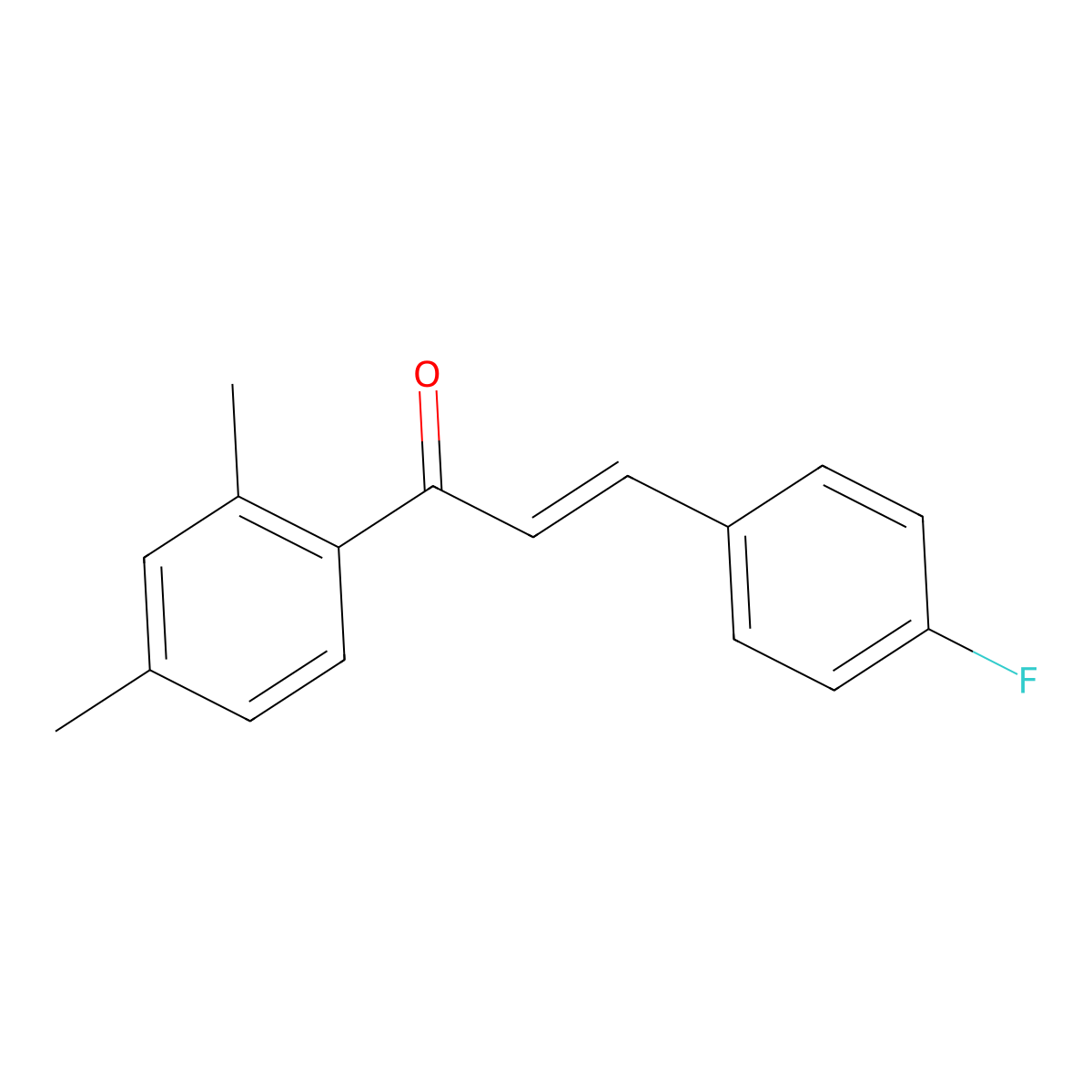 (2E)-1-(2,4-Dimethylphenyl)-3-(4-fluorophenyl)prop-2-en-1-one molecular structure, CAS 1002898-03-4