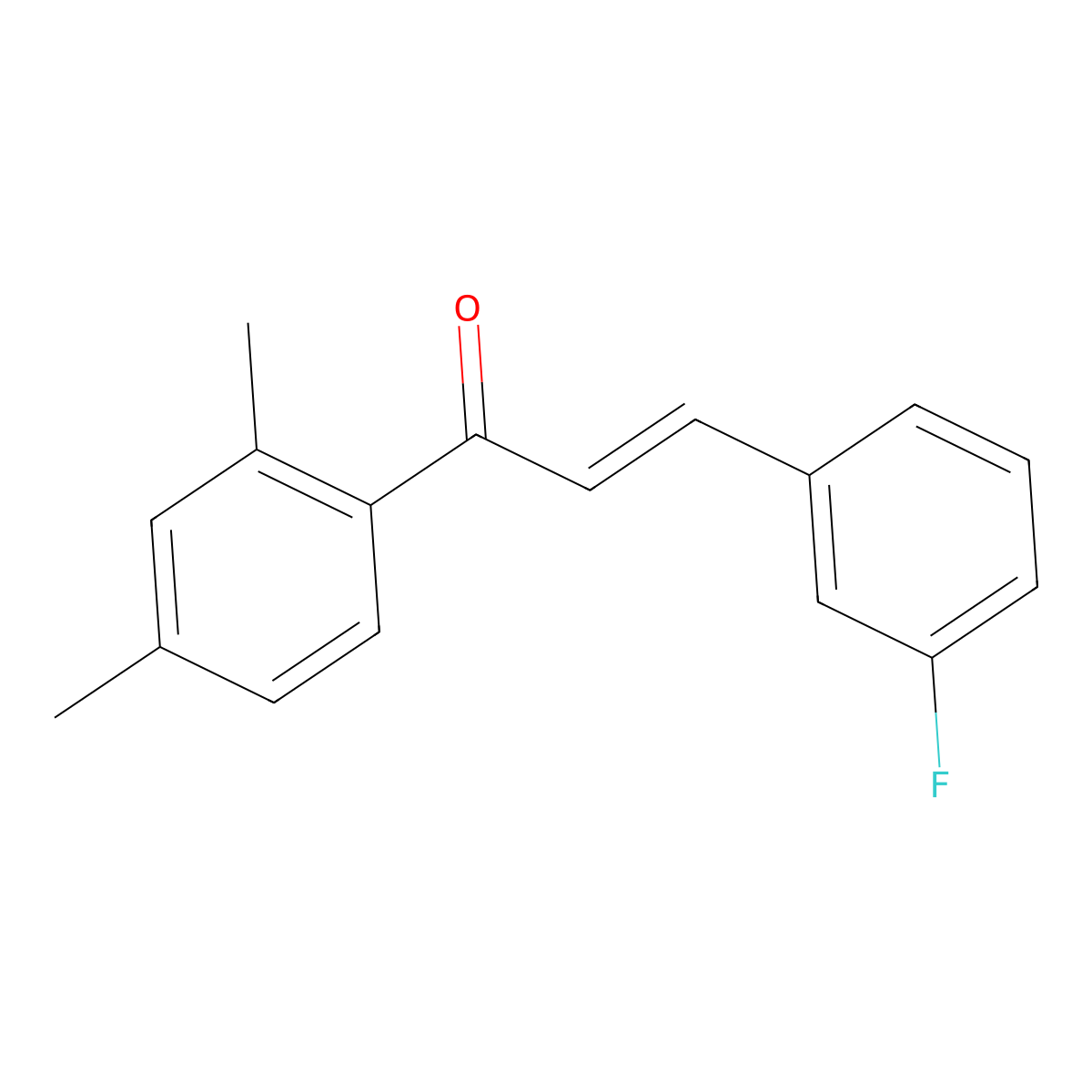 (2E)-1-(2,4-Dimethylphenyl)-3-(3-fluorophenyl)prop-2-en-1-one molecular structure, CAS 1002898-11-4