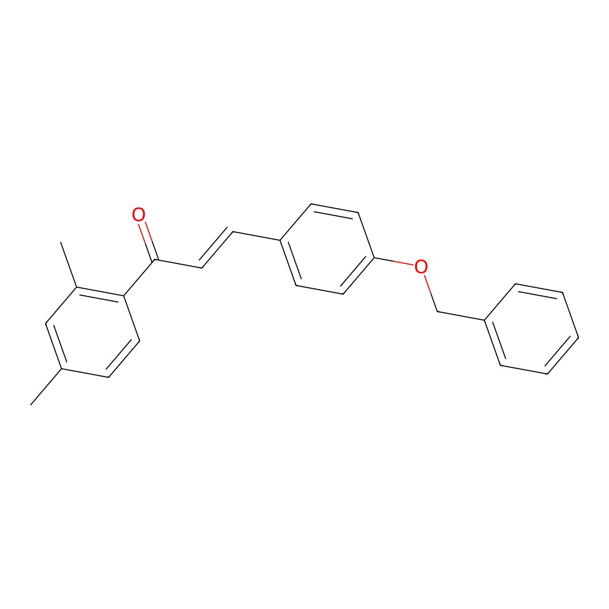 (2E)-3-[4-(Benzyloxy)phenyl]-1-(2,4-dimethylphenyl)prop-2-en-1-one molecular structure, CAS 1002898-19-2