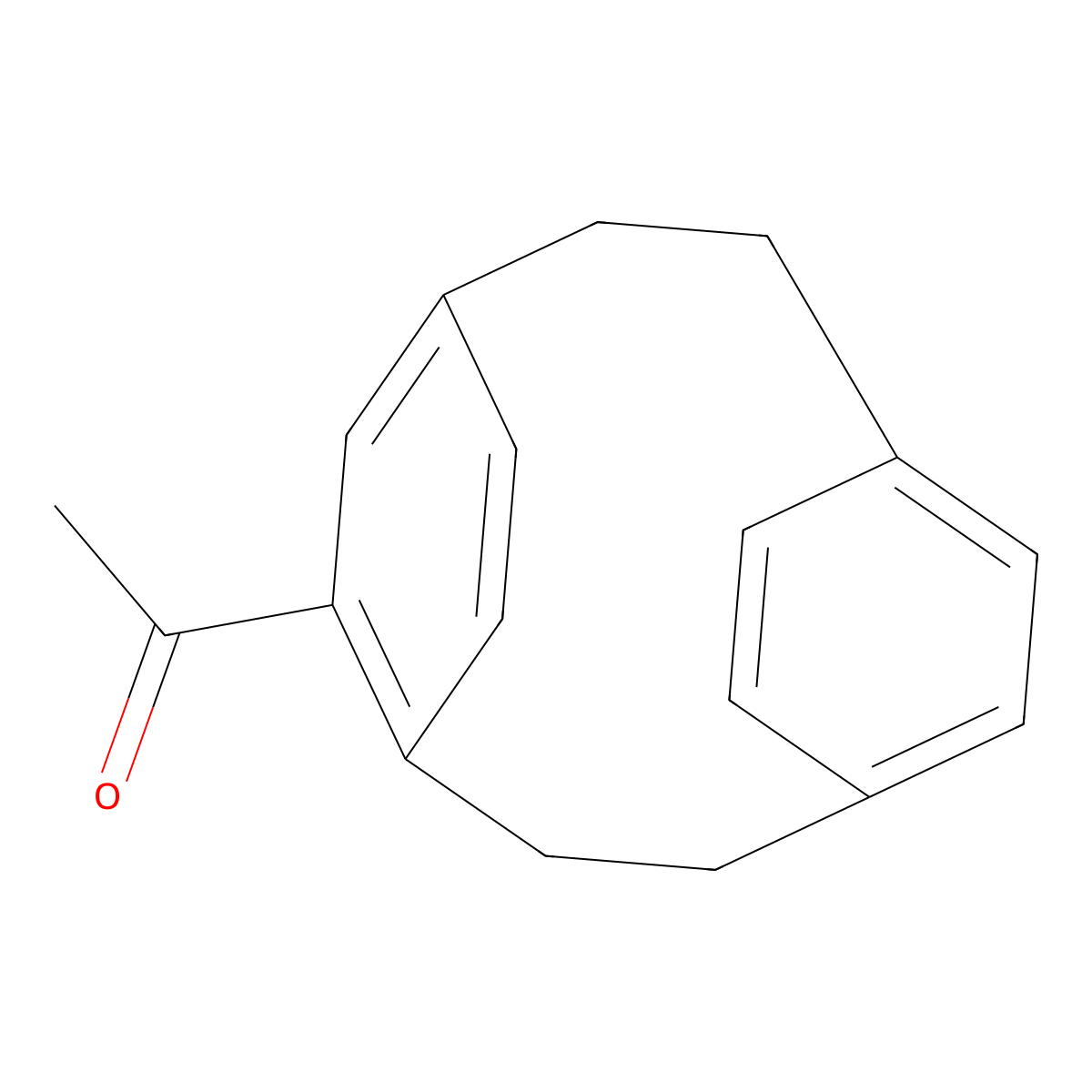 1-Tricyclo[8.2.2.2(4,7)]hexadeca-1(13),4(16),5,7(15),10(14),11-hexaen-5-yl-ethanone molecular structure, CAS 10029-00-2