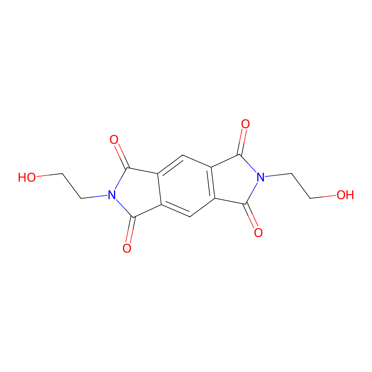 2,6-Bis(2-hydroxyethyl)pyrrolo[3,4-f]isoindole-1,3,5,7(2H,6H)-tetrone molecular structure, CAS 10029-22-8