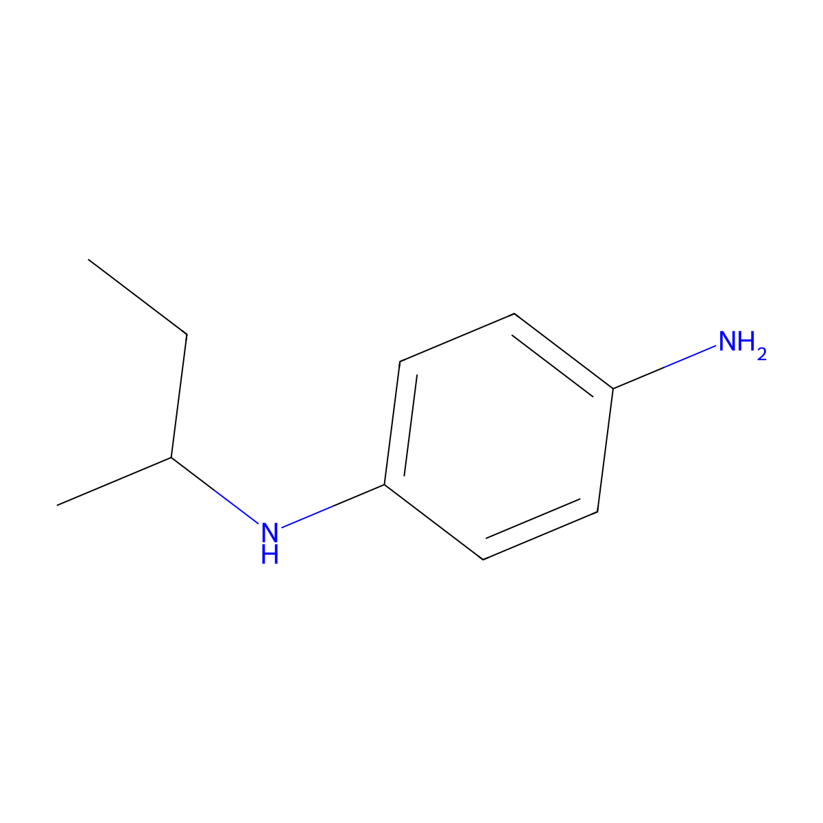 4-N-butan-2-ylbenzene-1,4-diamine molecular structure, CAS 10029-30-8