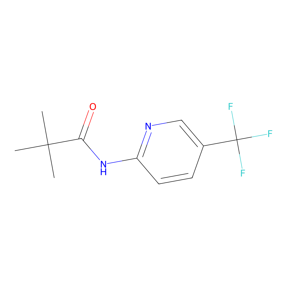 N-(5-(trifluoromethyl)pyridin-2-yl)pivalamide molecular structure, CAS 1002916-66-6