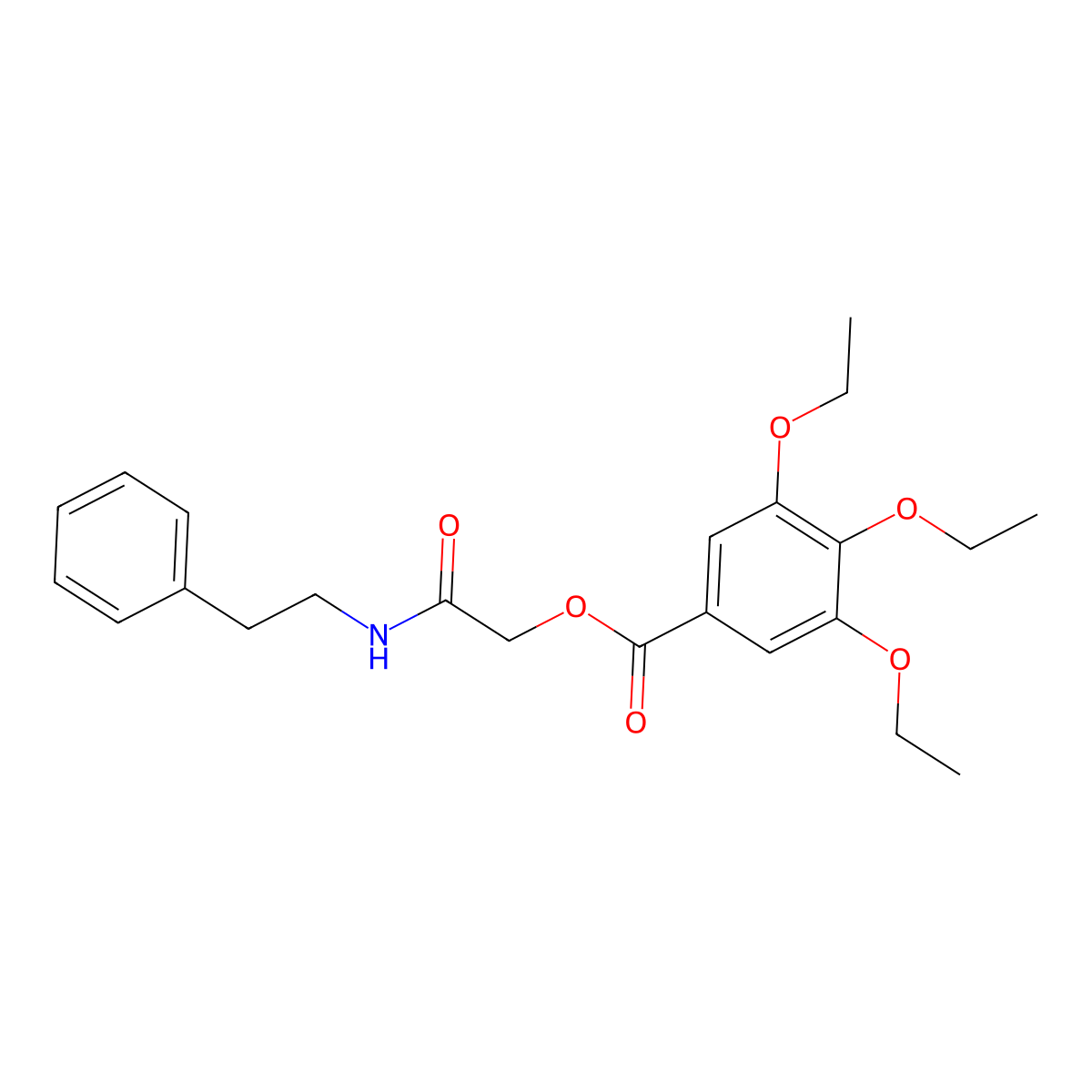 [(2-Phenylethyl)carbamoyl]methyl 3,4,5-triethoxybenzoate molecular structure, CAS 1002936-15-3