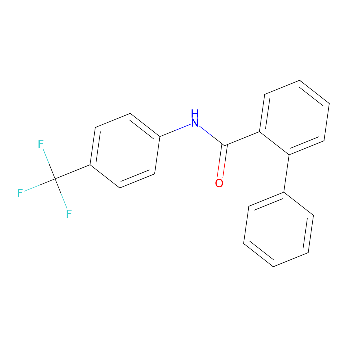 N-[4-(trifluoromethyl)phenyl]-[1,1'-biphenyl]-2-carboxamide molecular structure, CAS 1002966-79-1