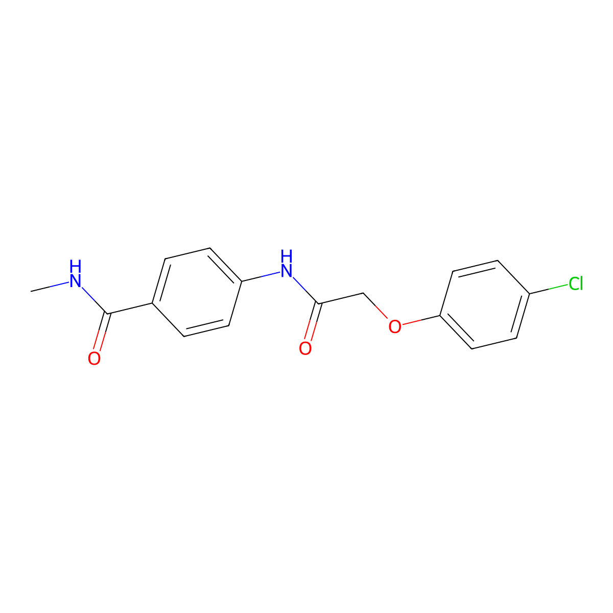 4-{[(4-chlorophenoxy)acetyl]amino}-N-methylbenzamide molecular structure, CAS 1002979-40-9