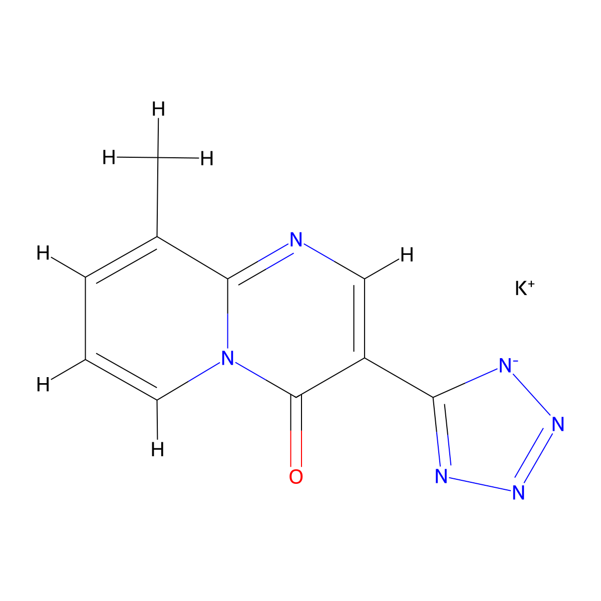 Pemirolast Potassium molecular structure, CAS 100299-08-9