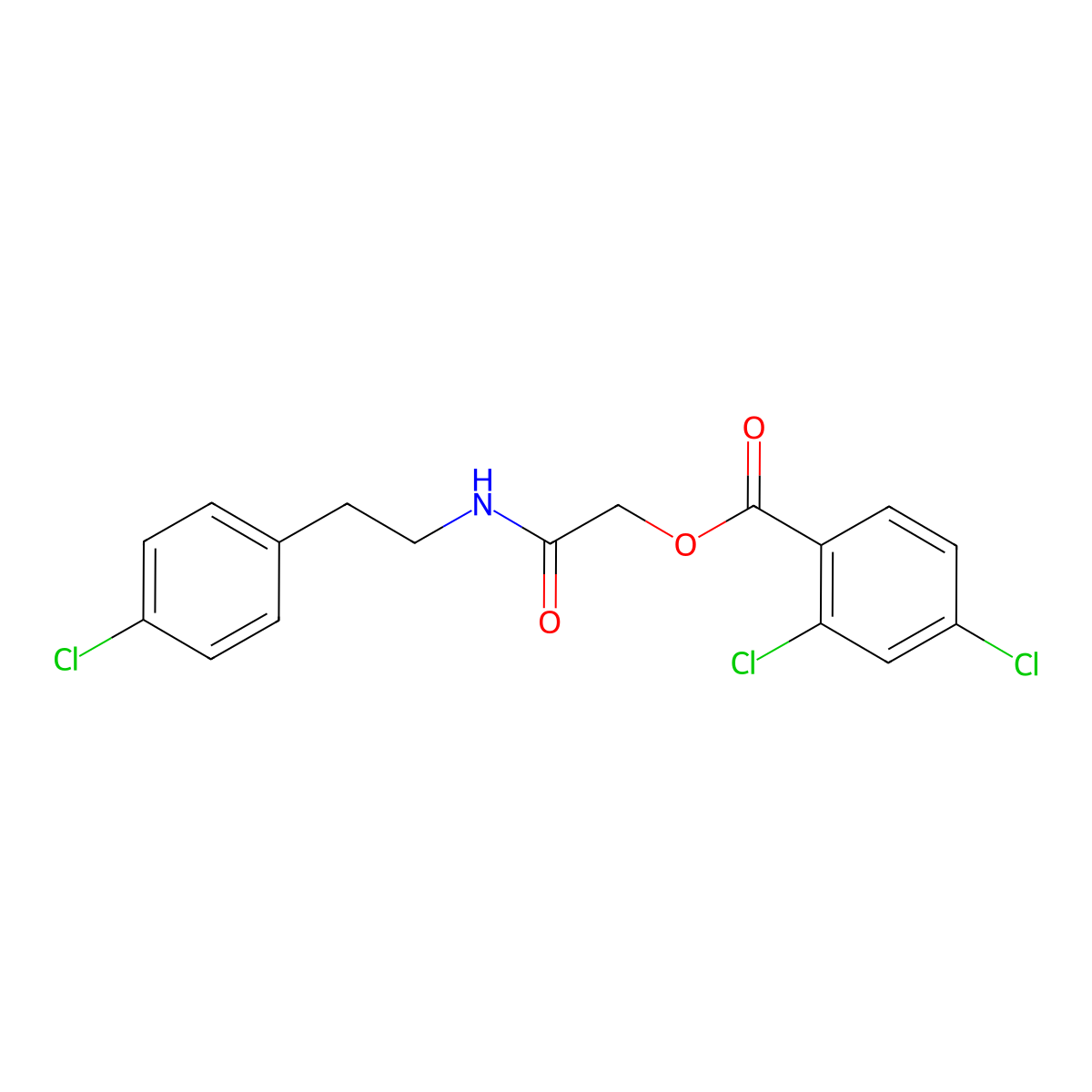 [2-[2-(4-Chlorophenyl)ethylamino]-2-oxoethyl] 2,4-dichlorobenzoate molecular structure, CAS 1002990-58-0
