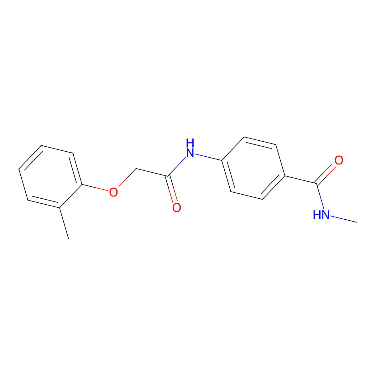 N-methyl-4-{[(2-methylphenoxy)acetyl]amino}benzamide molecular structure, CAS 1002998-91-5
