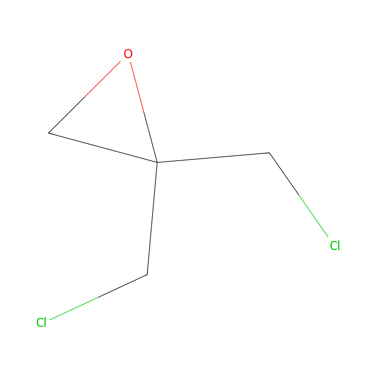 2,2-Bis(chloromethyl)oxirane molecular structure, CAS 1003-20-9