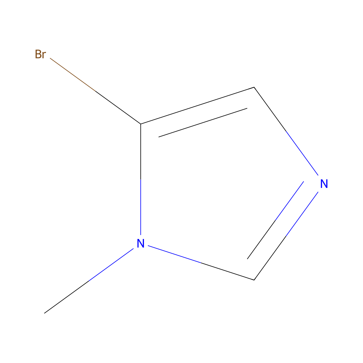 5-Bromo-1-methyl-1H-imidazole molecular structure, CAS 1003-21-0