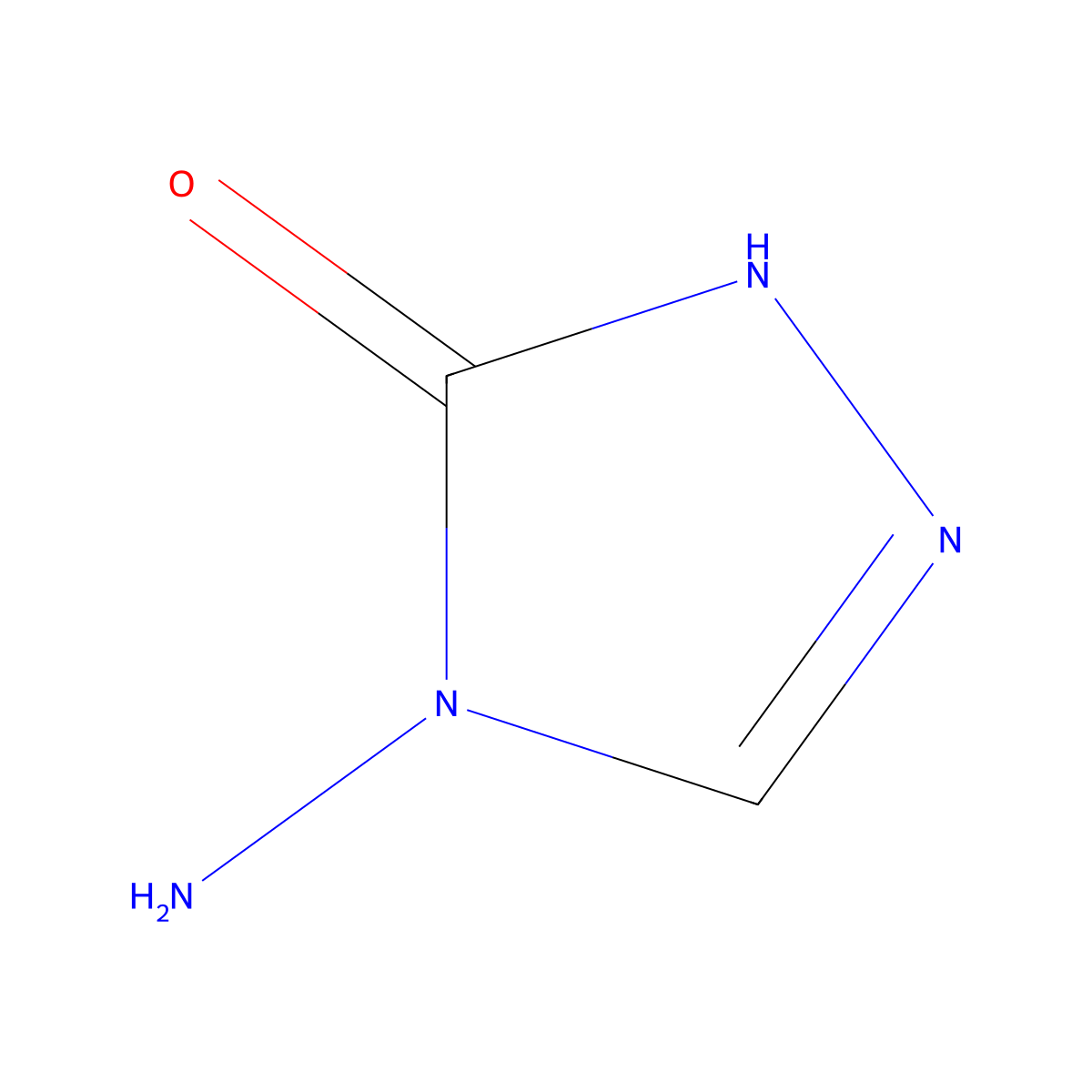 4-amino-4,5-dihydro-1H-1,2,4-triazol-5-one molecular structure, CAS 1003-23-2