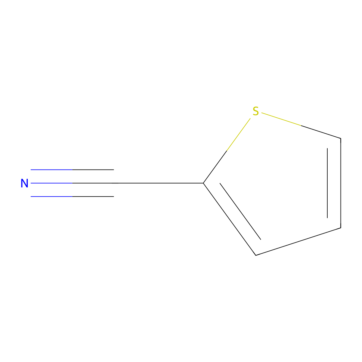2-Thiophenecarbonitrile molecular structure, CAS 1003-31-2