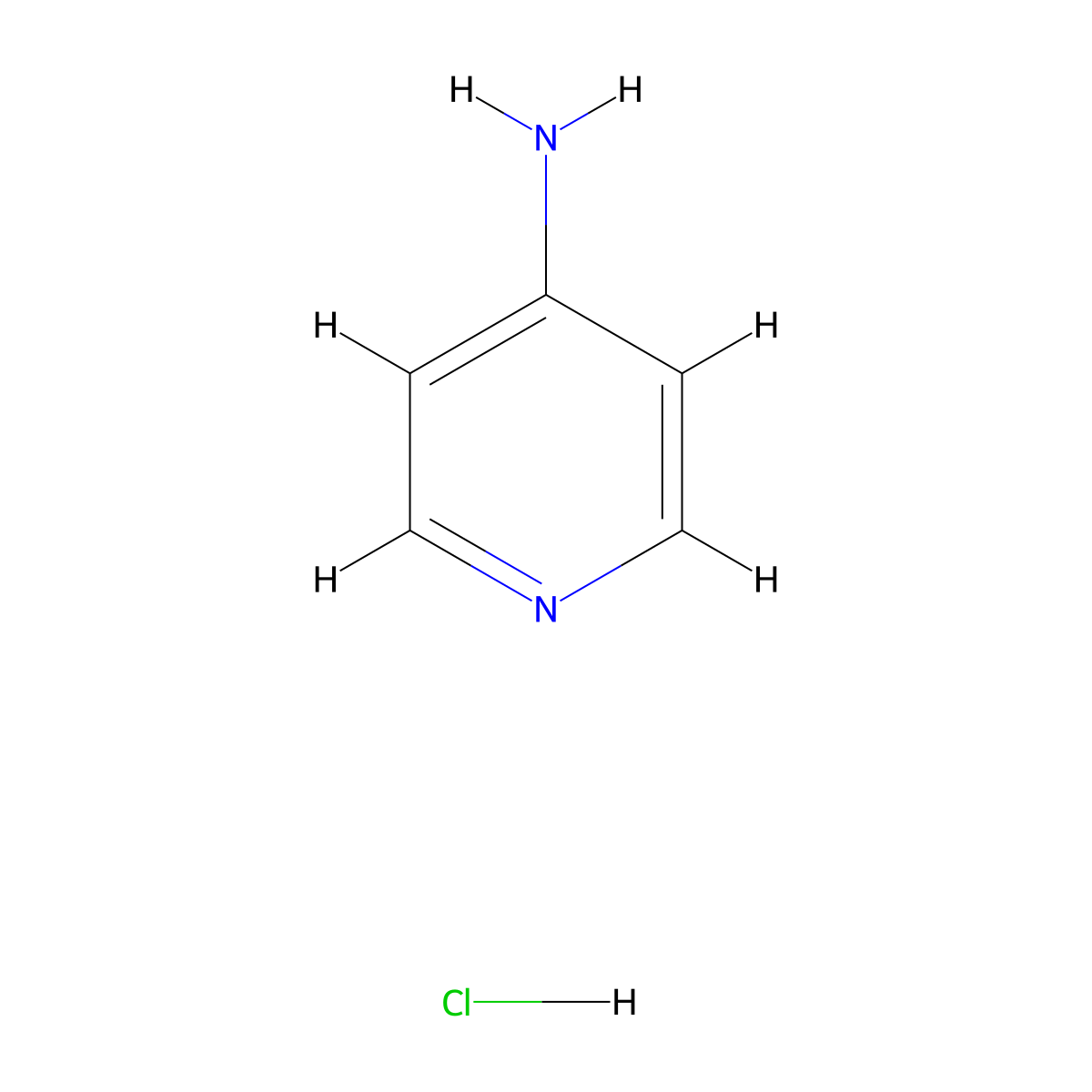 4-Aminopyridine hydrochloride molecular structure, CAS 1003-40-3