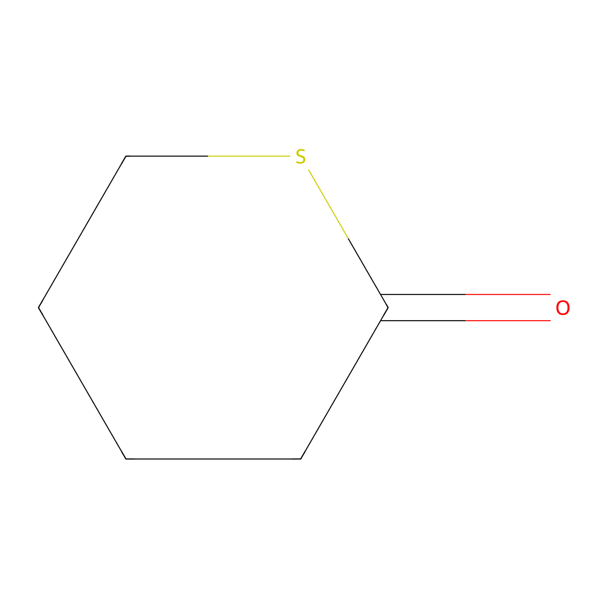 tetrahydro-2H-thiopyran-2-one molecular structure, CAS 1003-42-5