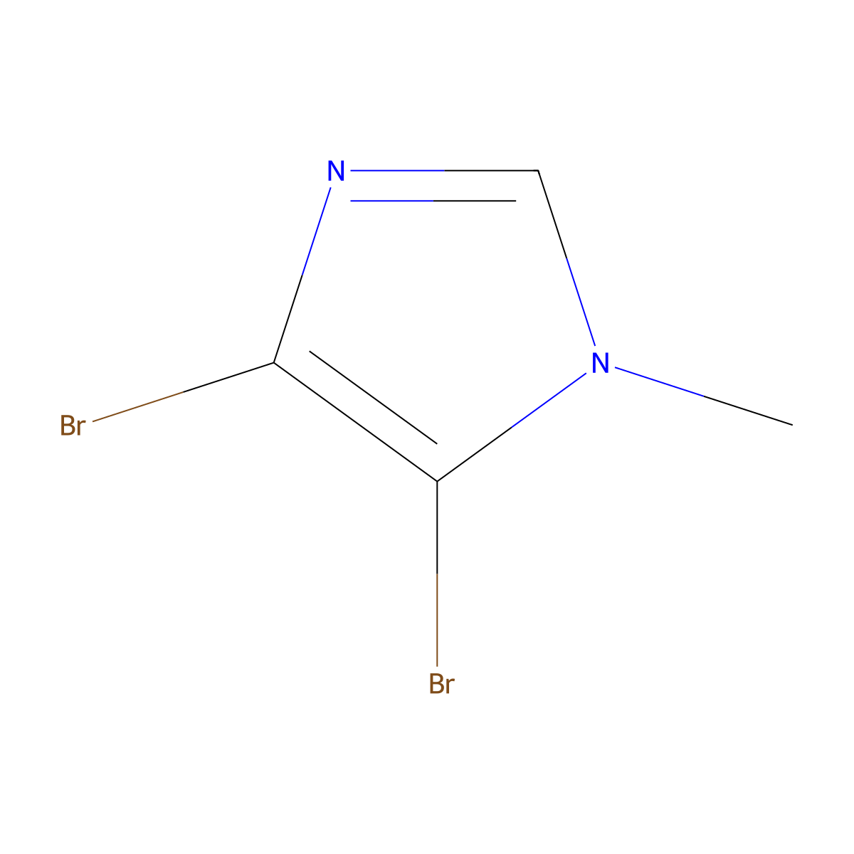 4,5-Dibromo-1-methyl-1H-imidazole molecular structure, CAS 1003-50-5