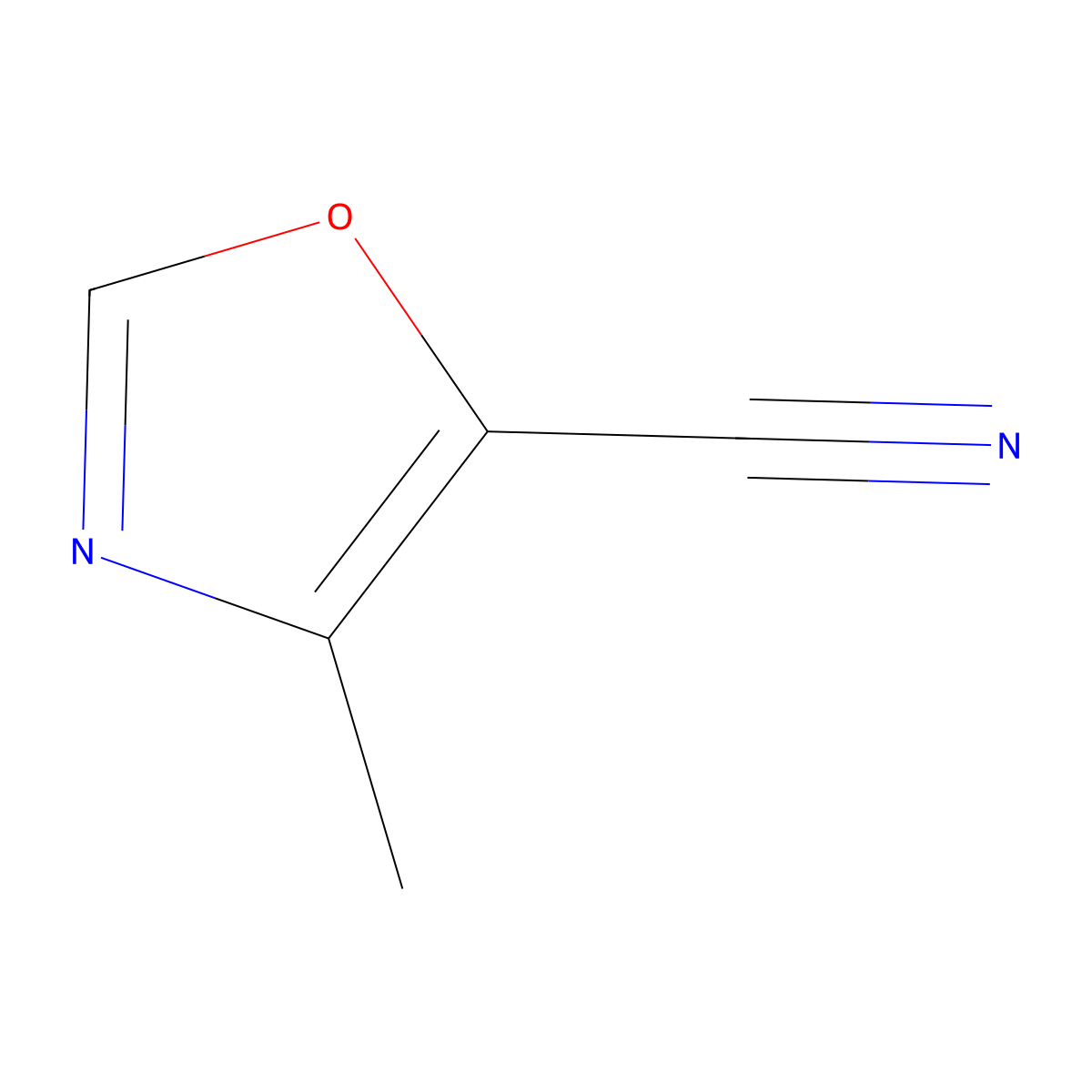4-Methyloxazole-5-carbonitrile molecular structure, CAS 1003-52-7