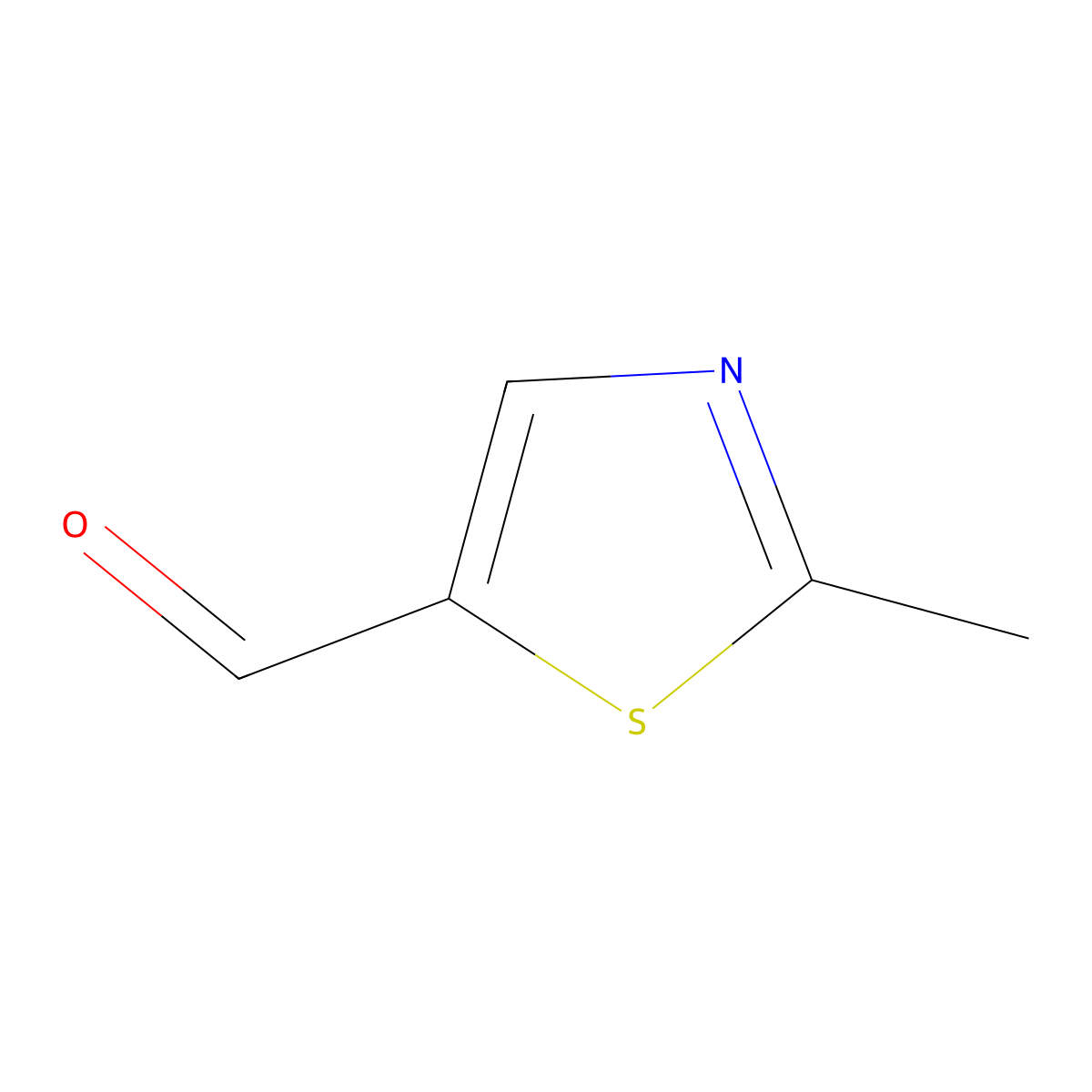 2-Methyl-1,3-thiazole-5-carbaldehyde molecular structure, CAS 1003-60-7