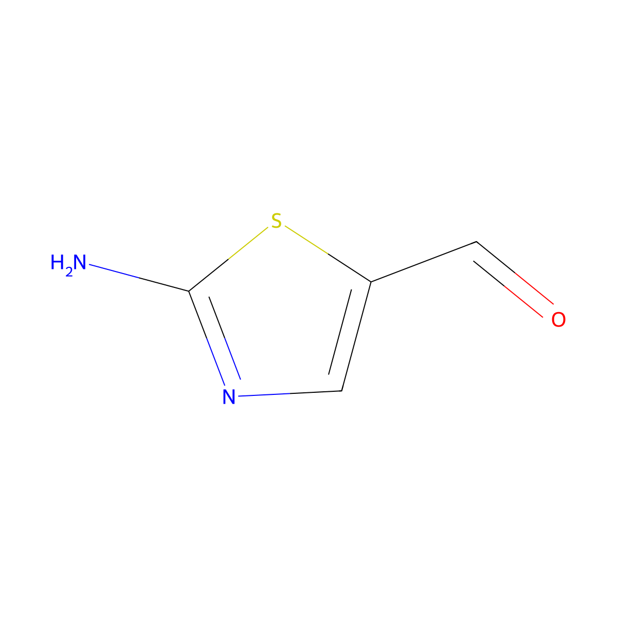 2-Amino-1,3-thiazole-5-carbaldehyde molecular structure, CAS 1003-61-8