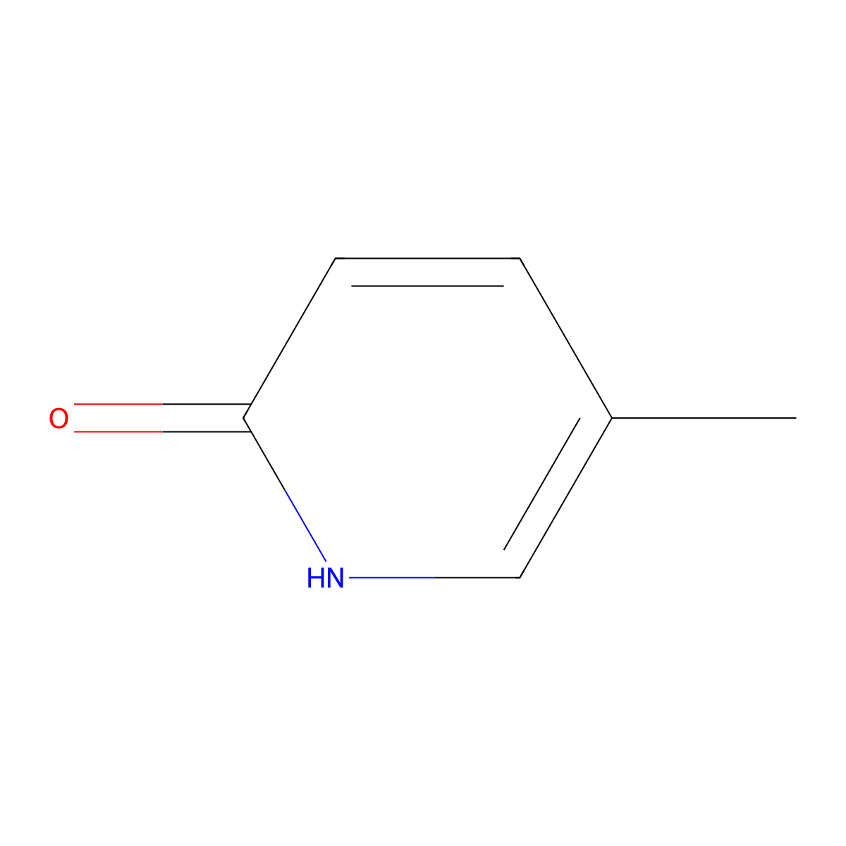 2-Hydroxy-5-methylpyridine molecular structure, CAS 1003-68-5