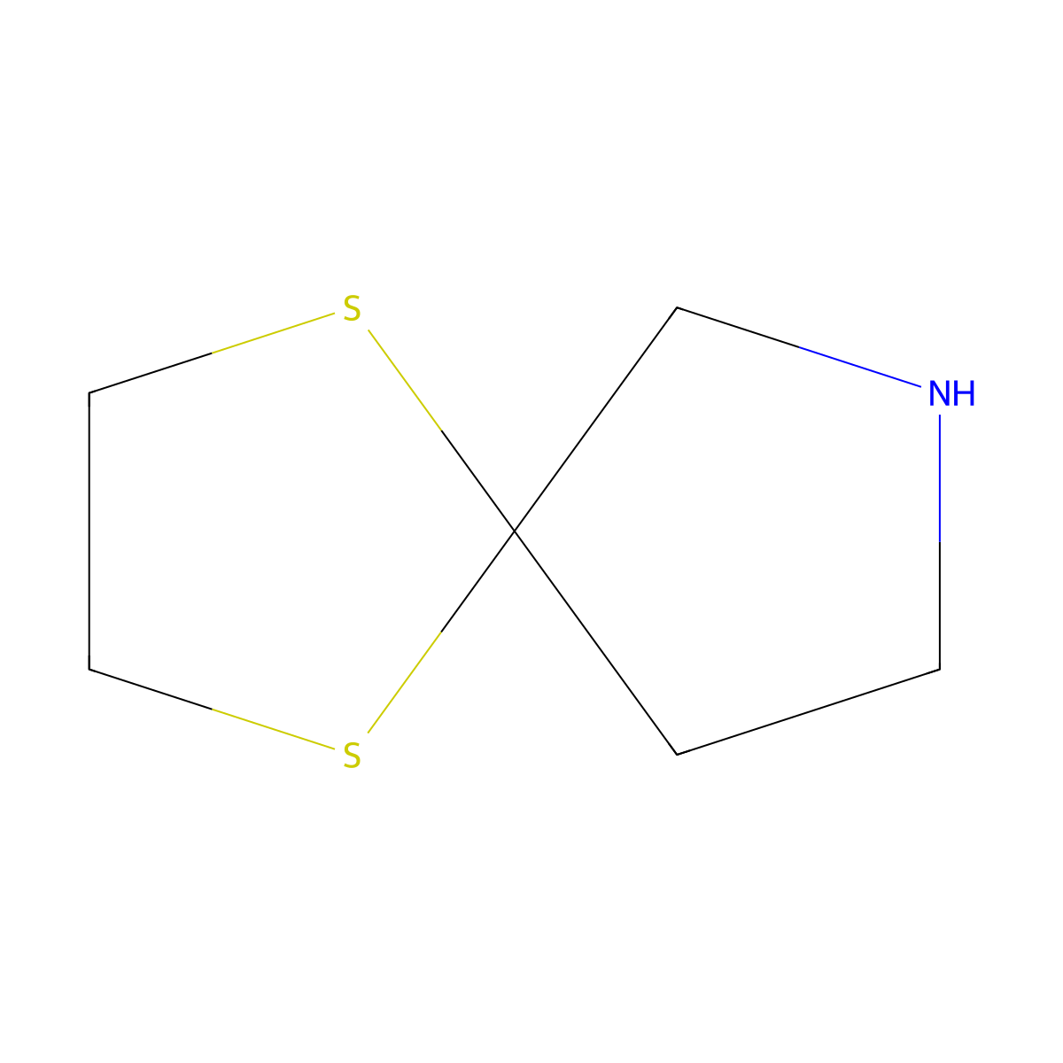 1,4-Dithia-7-azaspiro[4.4]nonane molecular structure, CAS 1003-80-1