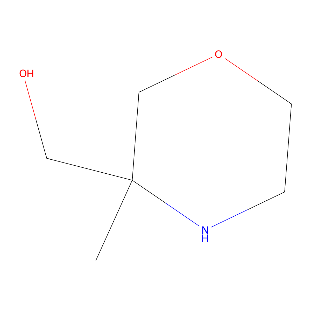 (3-Methylmorpholin-3-yl)methanol molecular structure, CAS 1003-81-2