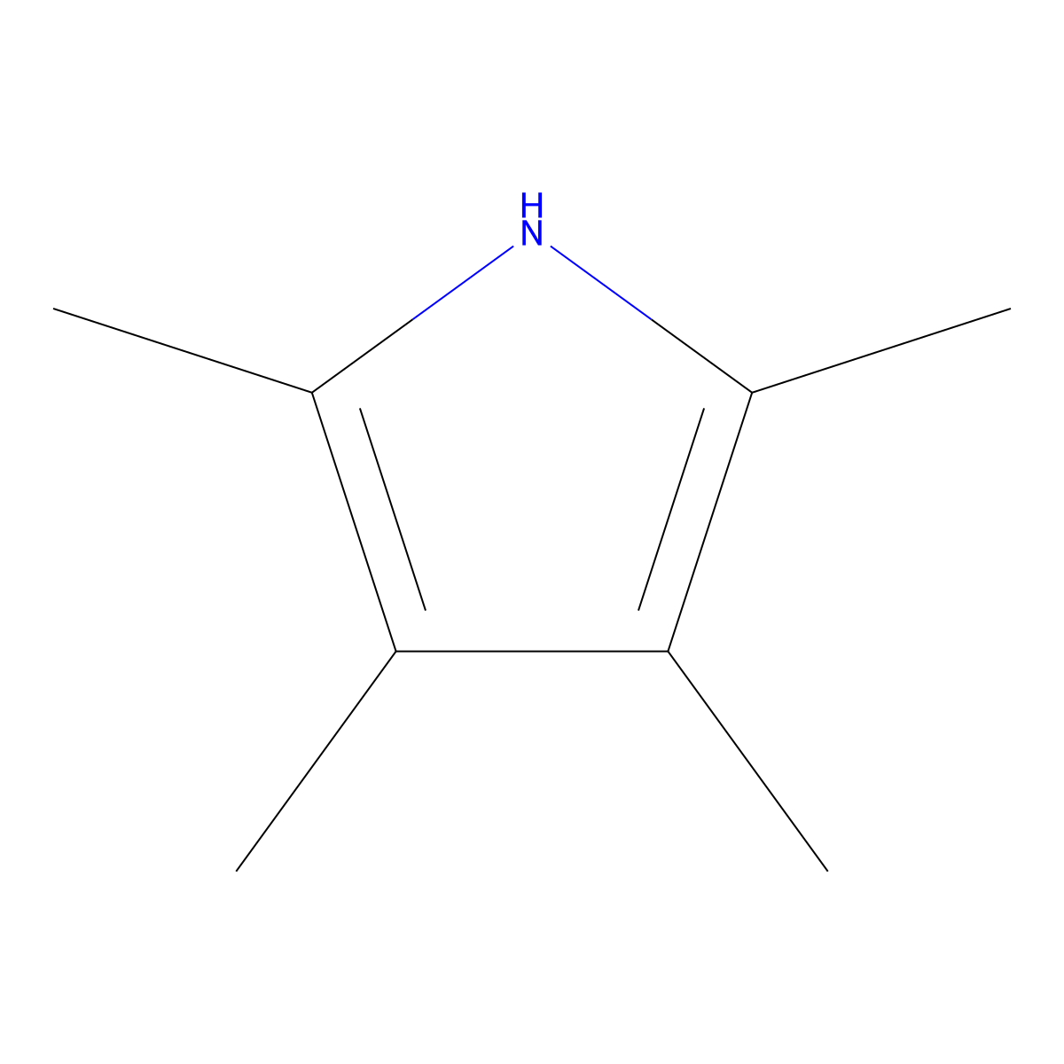 2,3,4,5-Tetramethylpyrrole molecular structure, CAS 1003-90-3