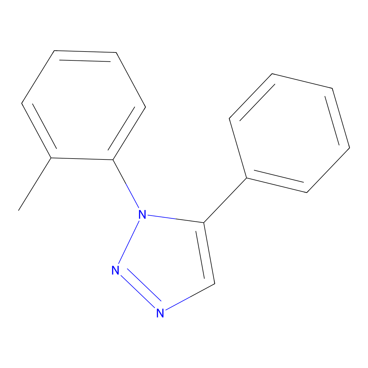 1-(o-Tolyl)-5-phenyl-triazole molecular structure, CAS 1003001-00-0