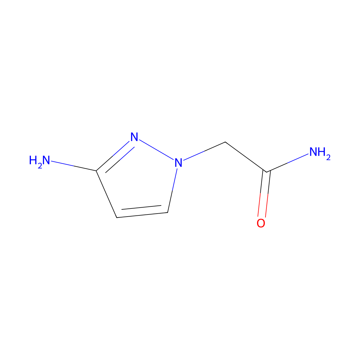2-(3-amino-1H-pyrazol-1-yl)acetamide molecular structure, CAS 1003011-28-6