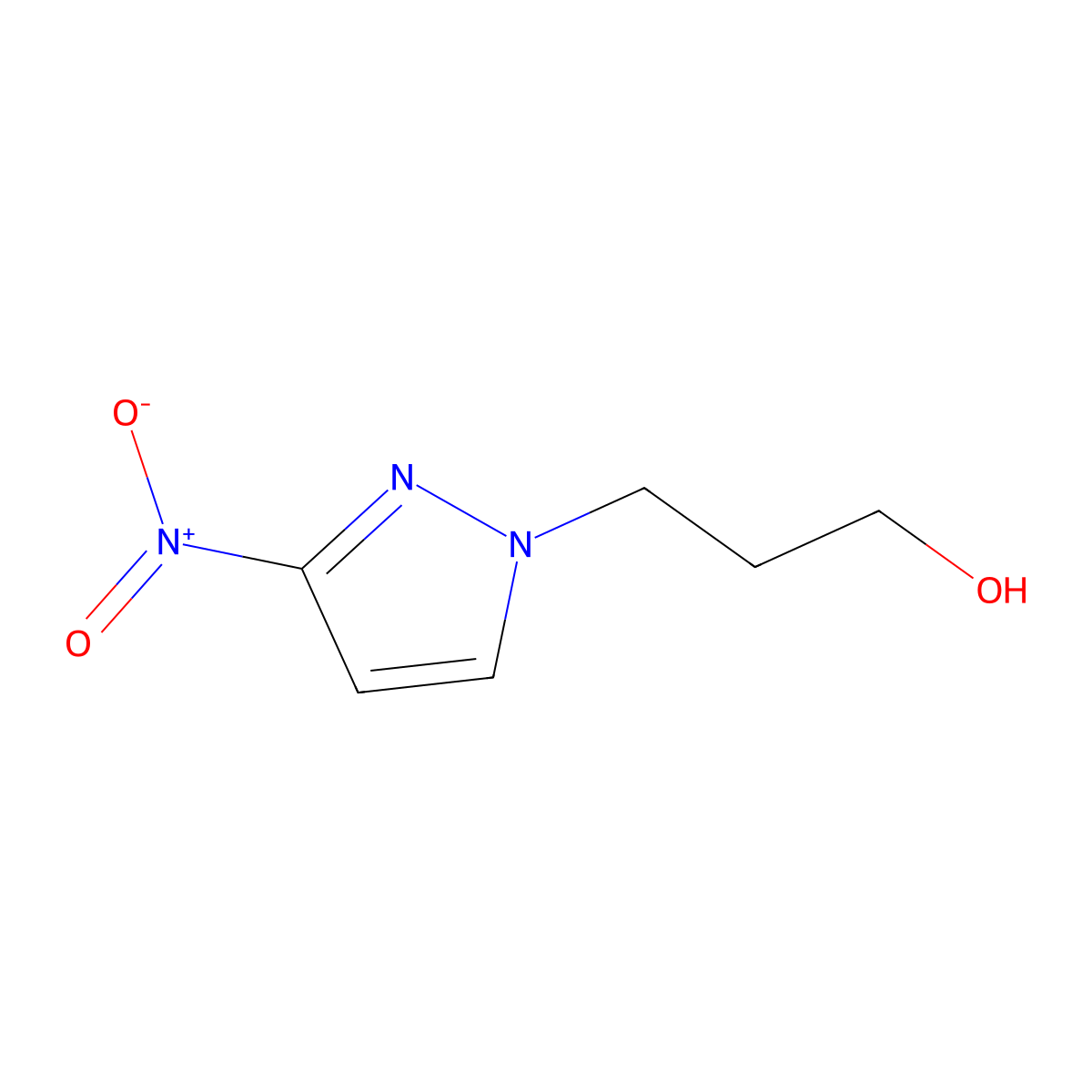 3-(3-nitro-1H-pyrazol-1-yl)propan-1-ol molecular structure, CAS 1003011-37-7