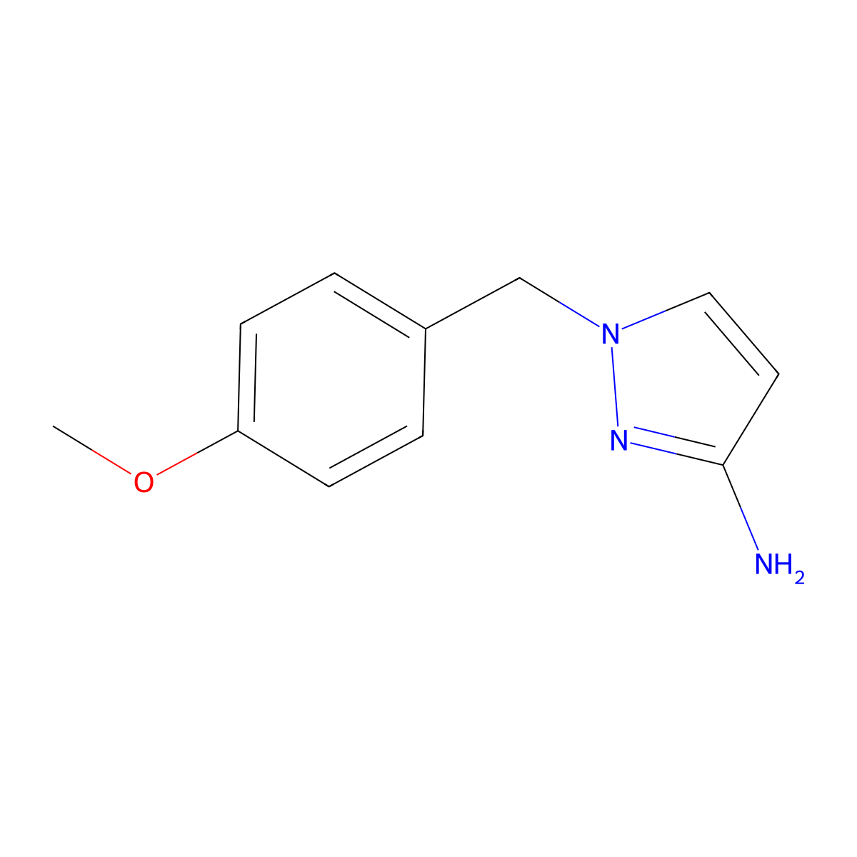 1-[(4-methoxyphenyl)methyl]-1H-pyrazol-3-amine molecular structure, CAS 1003011-46-8