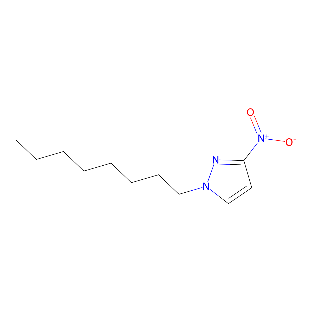 3-Nitro-1-octyl-1H-pyrazole molecular structure, CAS 1003011-98-0