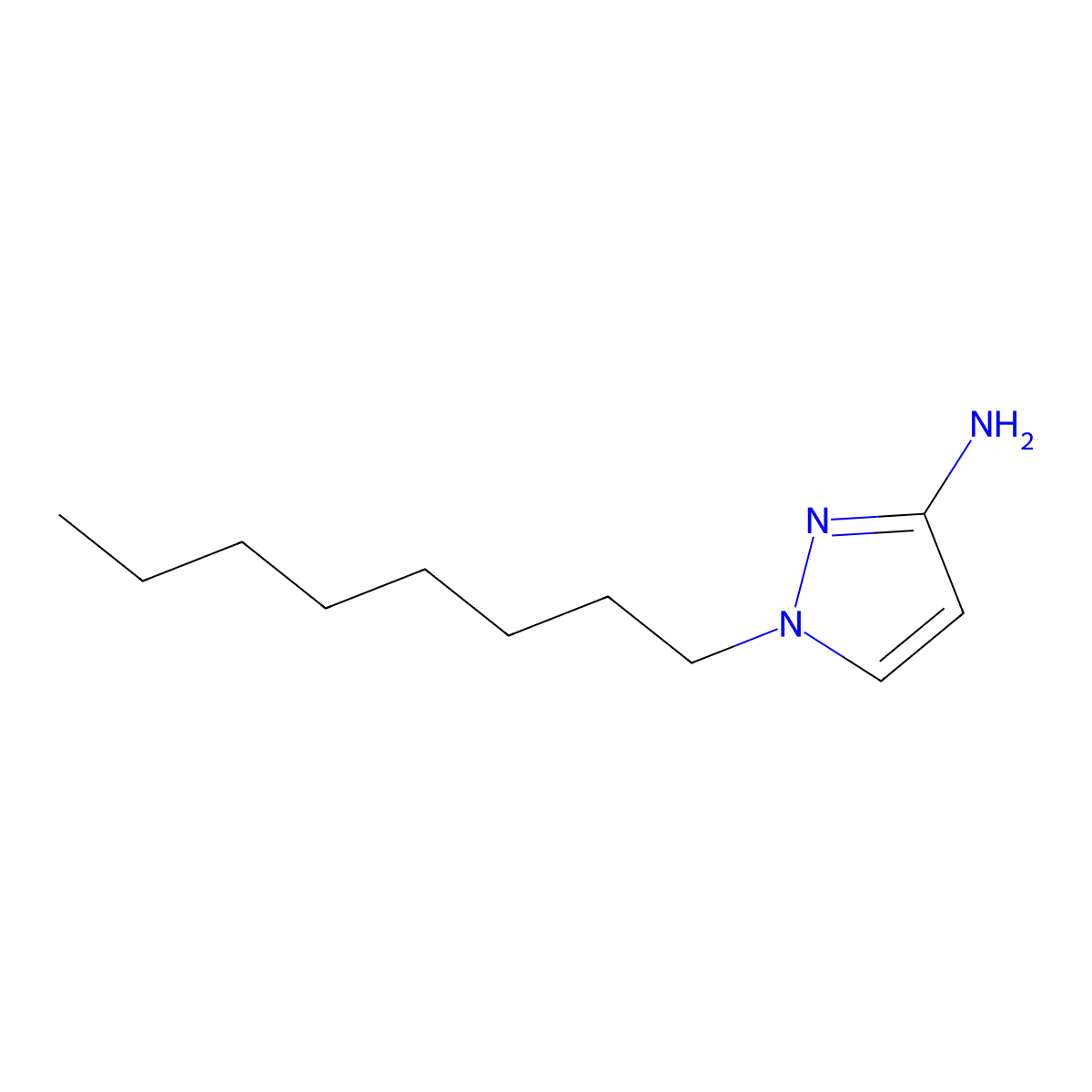 1-Octyl-1H-pyrazol-3-amine molecular structure, CAS 1003012-00-7