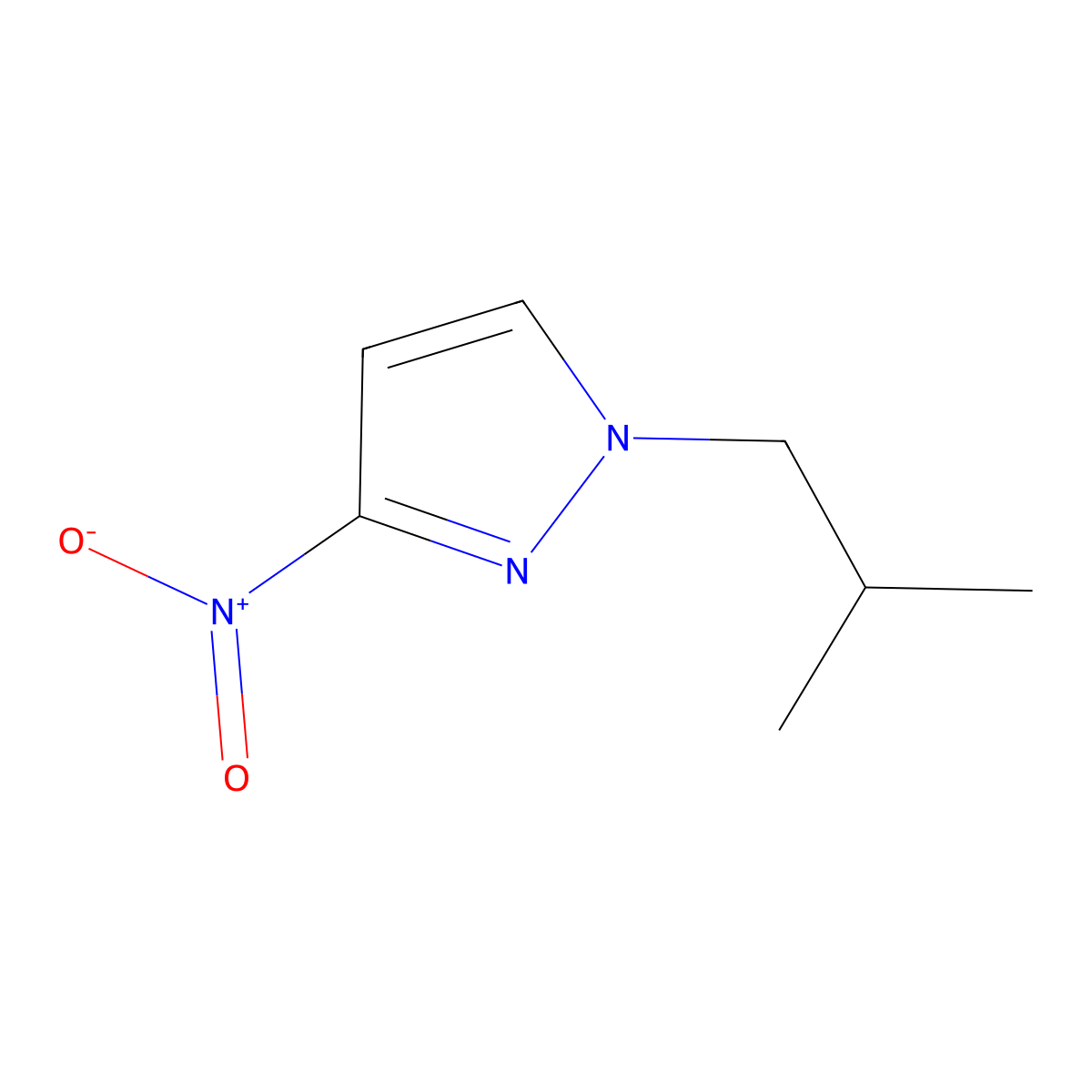 1-(2-methylpropyl)-3-nitro-1H-pyrazole molecular structure, CAS 1003012-06-3