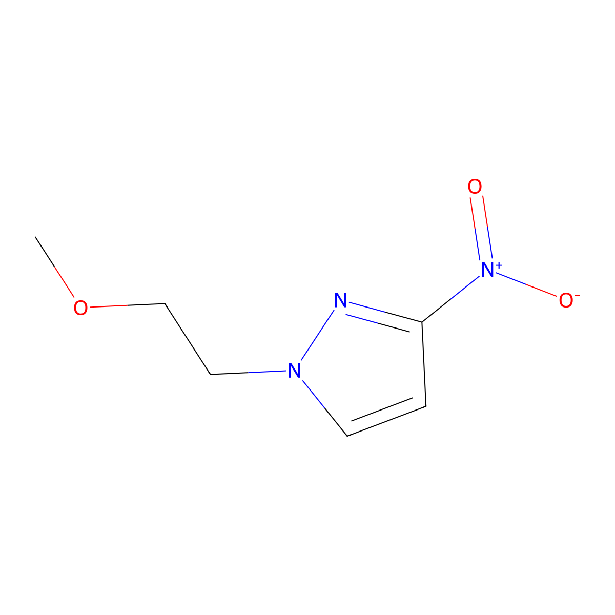 1-(2-Methoxyethyl)-3-nitro-1H-pyrazole molecular structure, CAS 1003013-20-4
